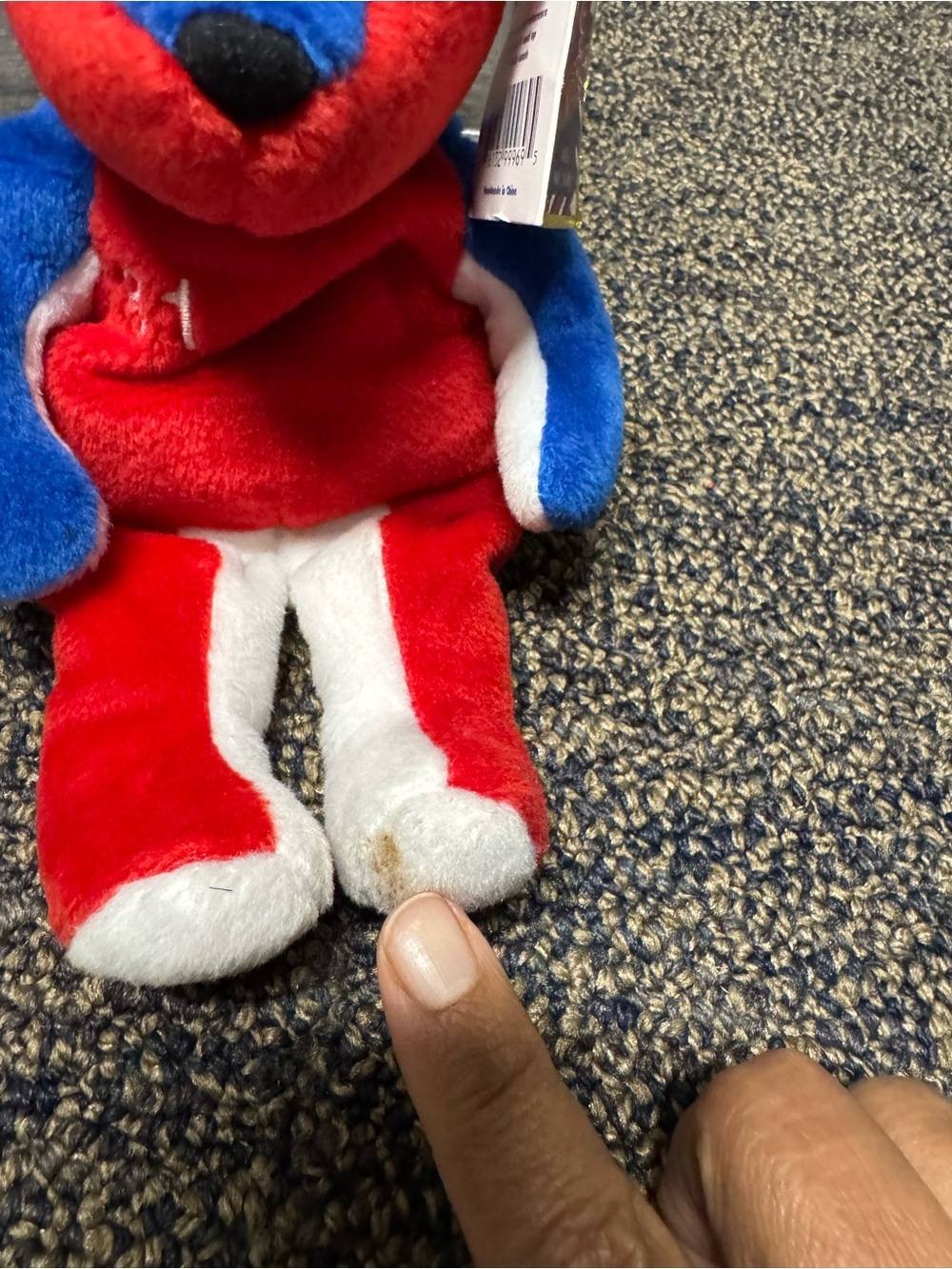 💙Vintage💙 Salvino's Bammers 4th of July Mike Piazza #31 Beanbag Plush Bear - Picture 9 of 9